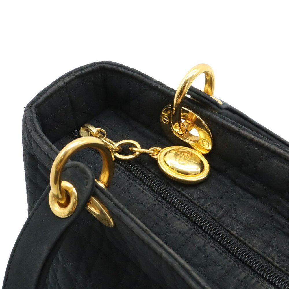 Christian Dior Lady Cannage Handbag Tote Bag in Black Nylon - Picture 6 of 9